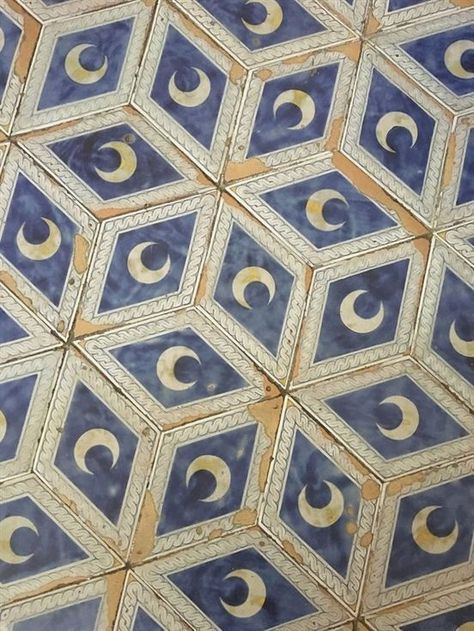 Motif Art Deco, Keramik Design, Italy Photography, Tile Pattern, Old Church, Moon And Stars, Dream House Decor, Texture Design, Tile Patterns