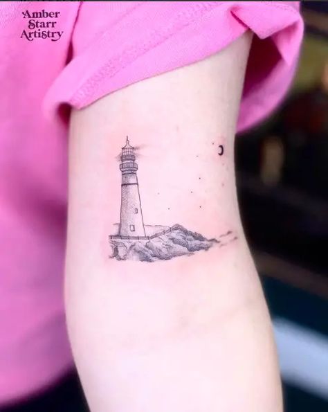 Acadia Tattoo, Atonement Tattoo, Sailing Tattoo, Lighthouse Tattoos, Vertical Tattoo, Tattoos For Mom, Lighthouse Drawing, My Lighthouse, Louis Blue