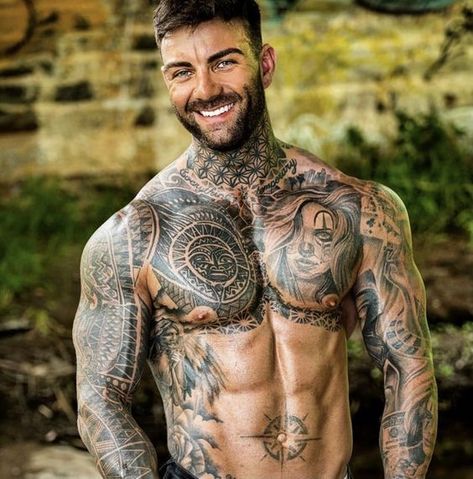 Celebrity Tattoos Male, Sexiest Tattoos, Tattooed Guys, Tattoed Guys, Black Men Tattoos, Tatted Men, Tattooed Men, Guys Tattoos, Torso Tattoos