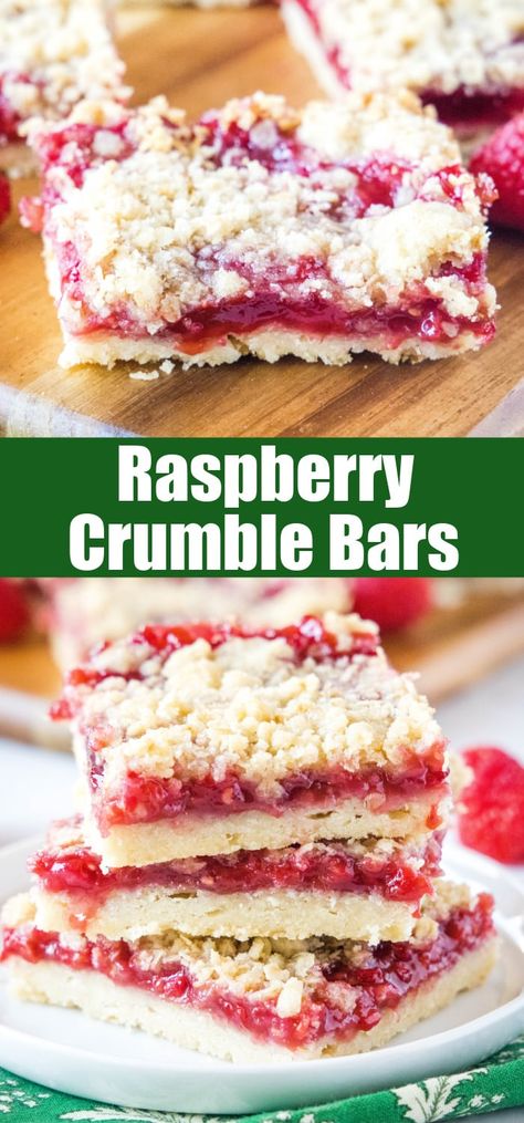 Heathly Dessert Recipes, Baked Slices, Raspberry Desserts Easy, Raspberry Crumb Bars, Raspberry Recipes Dessert, Raspberry Crumble Bars, Cake Batter Cookies, Raspberry Crumble, Raspberry Bars