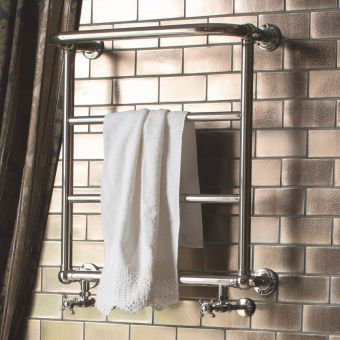 Radiator Bathroom, Bathroom Radiator, Traditional Modern Bathroom, Black Shower Tray, Showers Bathroom, Chrome Towel Rail, Square Shower Enclosures, Cloakroom Vanity Unit, Sink Vanity Unit