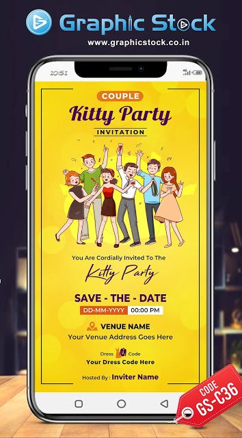 Couple Kitty Party Invitation Card Couple Kitty Invitation Card, Kitty Party Invitation Card Design, Kitty Invitation Card, Kitty Invite, Emoji Invitations, Digital Invitation Card, Etching Designs, Glass Etching Designs, Love Anniversary Quotes