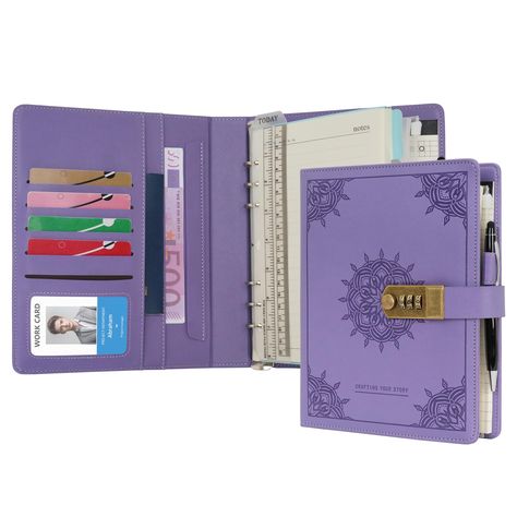 PRICES MAY VARY. SECURE YOUR SECRETS - Equipped with a sophisticated lock to keep your thoughts, sketches, and plans secure, ensuring your privacy is safeguarded. FLEXIBLE BINDER PORTFOLIO - Easily refill or rearrange your pages with the flexible binder design, making it the ultimate portfolio for writers, artists, and professionals alike. PREMIUM QUALITY PAPER - Enjoy smooth writing with our high-quality, bleed-resistant paper, perfect for all pen types, enhancing your writing and journaling ex Binder Portfolio, A5 Planner Cover, Portfolio Binder, Journal With Lock, Diary With Lock, Leather Padfolio, A5 Binder, Index Dividers, Writing Lines