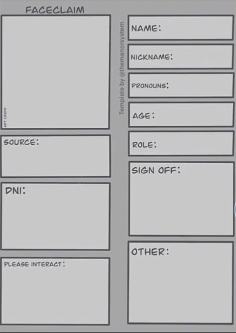 Alter Introduction Template Did, Did System Intro Template, Did System Alter Intro, Alter Intro Template, Alter Intro, Intro Sheet, System Alters, Character Sheet Template, Drawing Things