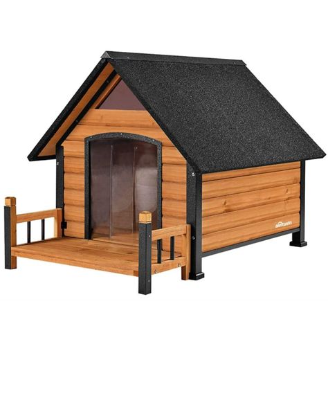 What makes our dog house UNIQUE? Our products are made with ALL-AROUND strong iron frame to prevent destruction and chewing, makes it lasts much longer than other dog kennels. Dog House With Porch, Elevated Floor, Dog Tools, Wood Dog House, Wooden Dog House, Outdoor Dog House, Dog Home, House With Porch, Medium Sized Dogs