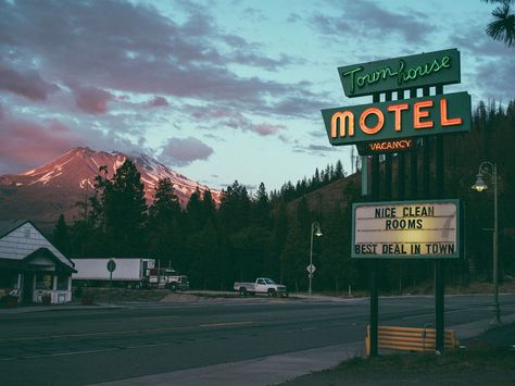 Motel Sign, Southern Gothic, Naha, Dean Winchester, Watercolor Landscape, Pacific Northwest, Winchester, Small Towns, Mood Boards