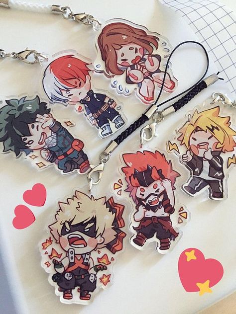 Chibi My Hero Academia, Acrylic Sticker, Mini Chibi, My Hero Academia Merchandise, Ita Bags, Anime Jewelry, Anime Decor, Anime Room, Artist Alley