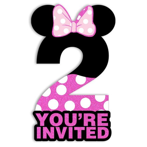 Oh Twodles Birthday Girl Invitations, Minnie Mouse Birthday Card Template, Minnie Mouse Bowtique Invitations, Pink Minnie Bow Invitations, Minnie Mouse Invitations Hand Made, 2nd Birthday Invitations, Girl 2nd Birthday, Bday Girl, Invitation Envelopes