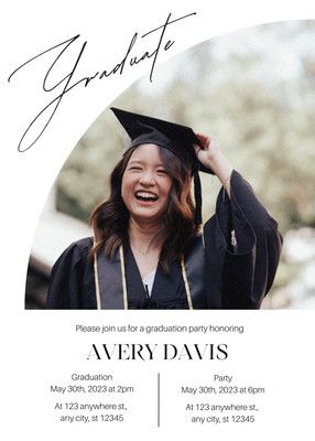 Invitation Graduation Card Design, Invitation Card Design For Graduation, Invitation Card Graduation, Commencement Invitation, 2023 Invitation, Canva Graduation Invitation, Invitation Party, Grad Cards, Change Of Address