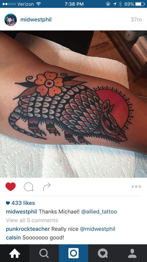 Armadillo Tattoo, Armadillo Art, Flash Sheet, Beautiful Body, Tattoo Flash, Old School Tattoo, Tattoo Inspo, Body Mods, Flash Tattoo