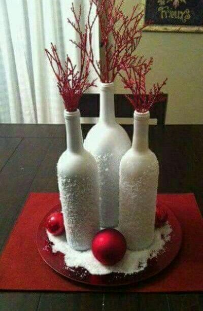 Reindeer Wine Bottle, Wine Glass Christmas Crafts, Wine Bottle Christmas Tree, Homemade Christmas Gift Ideas, Diy Christmas Decorations Dollar Store, Beer Bottle Crafts, Alcohol Bottle Crafts, Wine Bottle Crafts Christmas, Homemade Christmas Gift