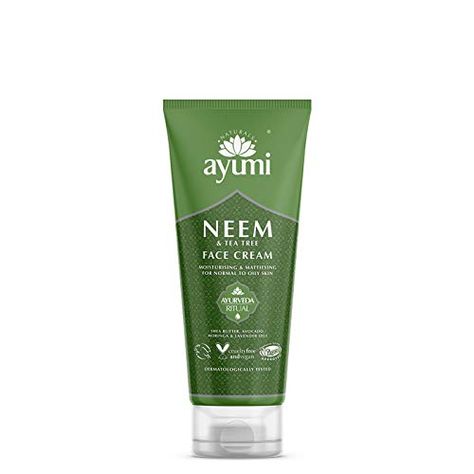 Ayumi Neem & Tea Tree Face Cream 1 x 100ml Ayumi Tea Tree Face Mask, Tea Tree Face Wash, Acne Oil, Tree Faces, Moringa Oil, Moisturizing Face Cream, Peppermint Leaves, Lavandula Angustifolia, Witch Hazel