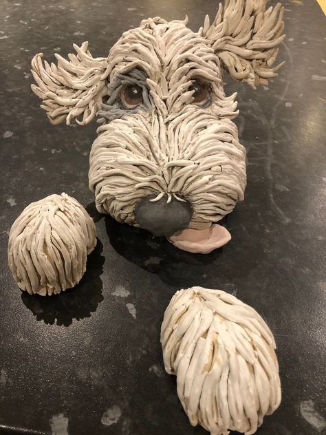 Personalised pet sculpture, cat, dog, artisan handmade sculpture, ceramic pet portrait Dog Sculpture Clay, Ceramic Animals Sculpture, Dog Sculpture Art, Ceramic Dogs, Schnauzer Art, Sculpture Animal, Dog Ceramic, Food Sculpture, Pottery Animals