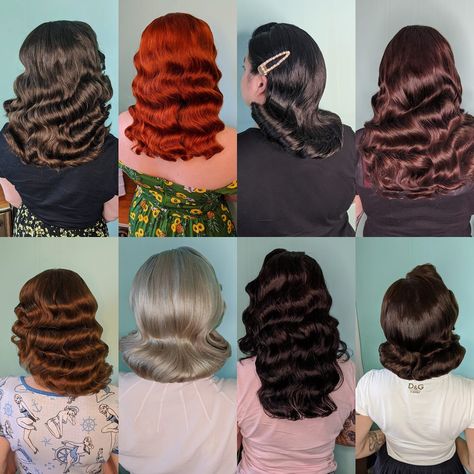 Short Vintage Hairstyles, 1950’s Hairstyles, Vintage Short Hair, Roller Set Hairstyles, Vintage Hairstyles For Long Hair, Vintage Hairstyle, Hairstyle Ideas Easy, 1940s Hairstyles, Rockabilly Hair