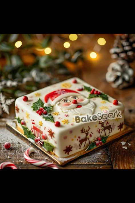 60 Christmas Cake Design Ideas [GALLERY] - BakeSpark Cherry Christmas Cake, Christmas Cake Design, Cherry Christmas, Cake Design Ideas, Christmas Themed Cake, Christmas Cake Designs, Winter Wonderland Theme, Cake Shapes, Winter Birthday