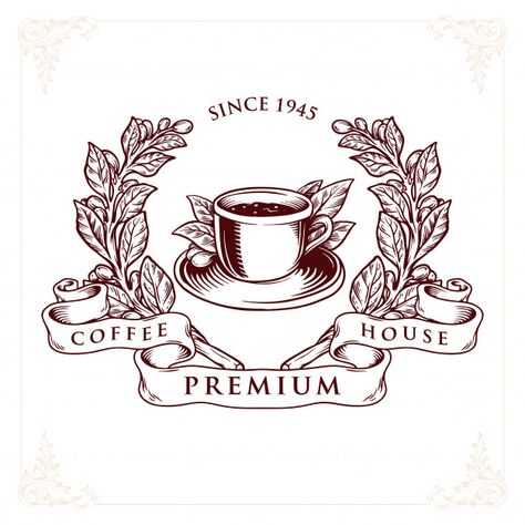 Vintage Coffee Logo, Restaurant Typography, Coffee Cafe Logo, Shop Branding Design, British Logo, Coffee Branding Design, Resturant Logo, Cafe Logos, Starting A Coffee Shop