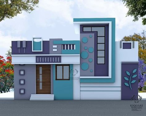 Home Alivesan Design, Single House Elevation Design, Single Floor Front Elevation Designs, House Front Wall Design, House Structure Design, Building Front Designs, Single Floor House Design, Front Wall Design, Small House Elevation