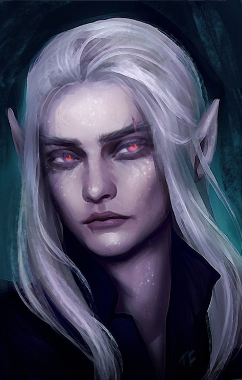 Pale Elf Dnd, Pillars Of Eternity Portrait, Pallid Elf, Pale Elf, Pillars Of Eternity, Elf Characters, Pathfinder Character, Elf Art, Dnd Ideas