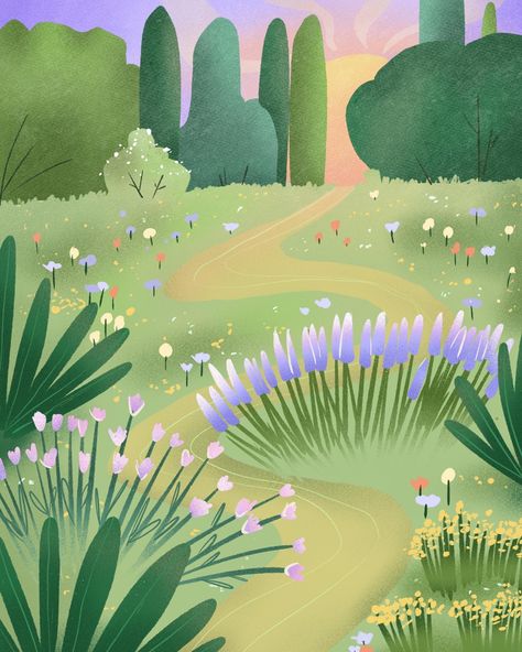 Meadow Illustration, Wildflower Meadow, Window Painting, Flower Illustration, Wild Flowers, Horses, Illustrations, Flowers