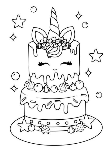 Baby Unicorn Drawing, Drawings To Print And Color, Colouring Pages Printable, Kids Colouring Printables, Free Kids Coloring Pages, Mexican Culture Art, Birthday Coloring Pages, Homemade Stickers, Easy Love Drawings