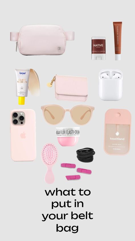 🎀what to put in your Lululemon belt bag🎀 What’s In My Belt Bag, Lululemon Bag, Lululemon Belt Bag, Aesthetic Stuff, Belt Bag, Little Things, Quick Saves, Mexico