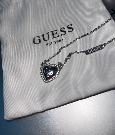 Guess Necklace, Aesthetic Gift, Piercings, Silver Jewelry, Chain, Silver, Gifts