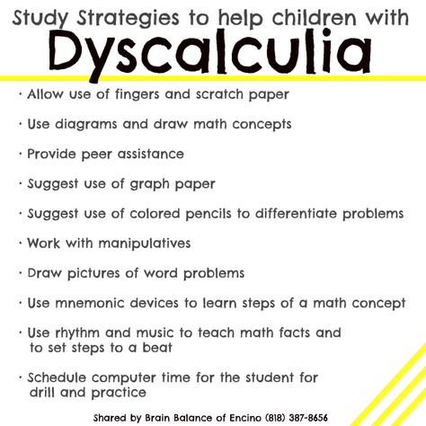 study strategies for dyscalculia Discalculia Math, Dyscalculia Strategies, Mnemonic Devices, Learning Disorder, Study Strategies, Dysgraphia, Learning Differences, Math Intervention, Learning Support