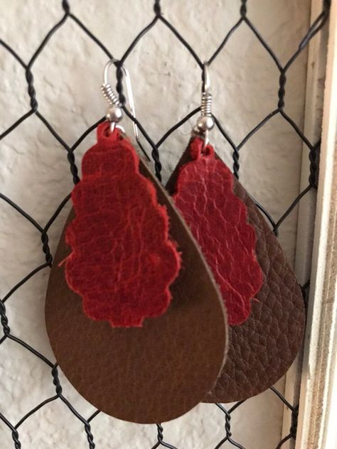 Excited to share this item from my #etsy shop: Leather teardrop earrings | christmas | gift | mom | girlfriend | wife | boho | rustic Christmas Gift Mom, Love And Co, Chattanooga Tn, Earrings Christmas, Recycled Leather, Christmas Gifts For Mom, Leather Earrings, Teardrop Earrings, Leather Handmade