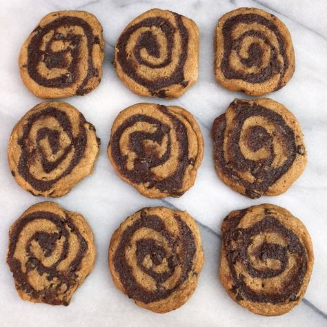 Brownie Swirl Cookies - Gluten Free Follow Me Brookie Brownie Cookie Swirls, Brownie Swirl Cookies, Brownies And Cookies, Gluten Free Brownie, Swirl Cookies, Flourless Brownies, Chocolate Chip Brownies, Homemade Recipes Dessert, Pinwheel Recipes