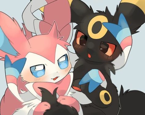 Sylveon X Espeon, Espeon And Umbreon Matching Pfp, Umbreon And Sylveon Matching Pfp, Eevee Dancing, Umbreon X Sylveon, Sylveon And Umbreon, Sylveon X Umbreon, Dance With The Devil, Eevee Cute