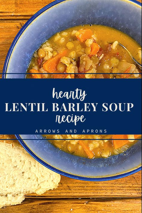 Beef Barley Lentil Soup, Lentil And Barley Soup, Lentil Barley Soup, Barley Soup Recipe, Soup Recipe Easy, Lentils Beans, Italian Sausage Soup, Italian Sausage Recipes, Ham Soup