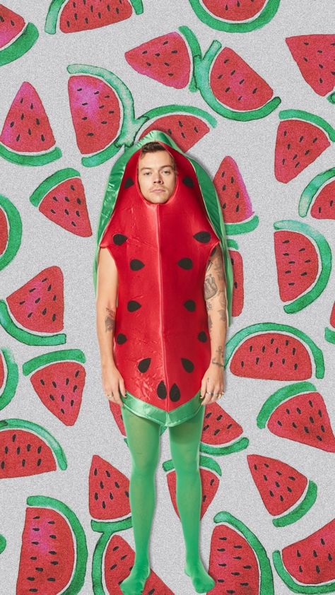 Walpappers Quotes, Harry Styles Birthday, Watermelon Wallpaper, Fruit Costumes, Harry Core, Harry Styles Aesthetic, Harry Styles Wallpaper, Harry Styles Photos, Cuteness Overload