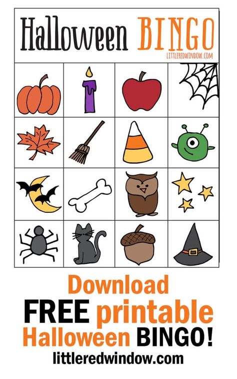 Download a FREE printable Halloween BINGO game set! This cute game is perfect for fall classroom parties! Classroom Fall Party, Halloween Bingo Free, Bingo Printable Free, Halloween Bingo Printable, Halloween Bingo Game, Halloween Bingo Cards, Halloween Party Activities, Christian Halloween, Bingo For Kids