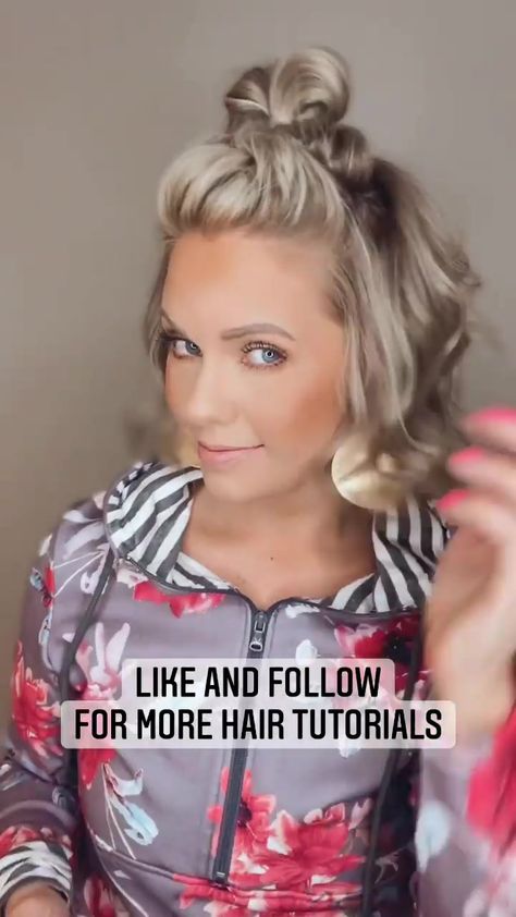 Amanda Fischer Hair, Eye Makeup Pictures, Makeup Pictures, Tiktok Watch, Simple Fashion, Tiktok Videos, Style Tips, Top Knot, Hair Tutorial