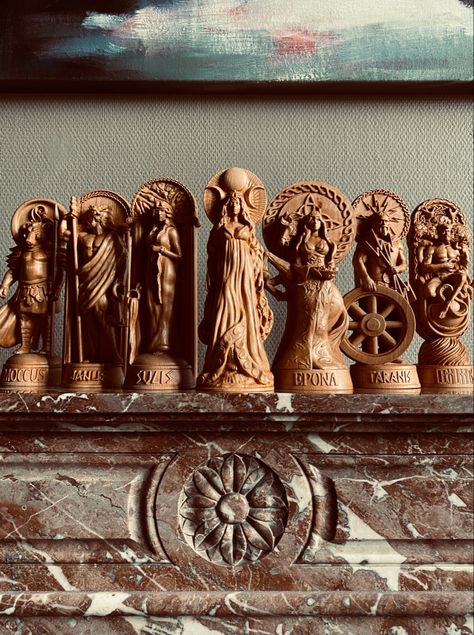 Statuettes by NorthMyth on Etsy. Photograph by Tuur Verheyde #pagan #paganism #polytheism #galloroman #gaulish #roman #gods #goddesses #NorthMyth Roman Paganism, Ancient Egyptian Artifacts, Gods Goddesses, Egyptian Artifacts, Roman Gods, Anglo Saxon, Neil Gaiman, Gods And Goddesses, Anthropology