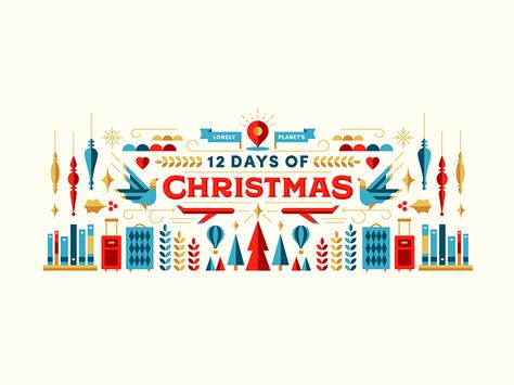 12 Days of Christmas by Jacob Rhoades Video Infographic, App Illustration, New Year 2017, Graphic Design Blog, Christmas Challenge, 2d Design, Animation Video, Design Christmas, 12 Days Of Christmas