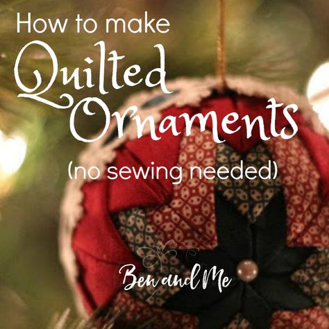 how-to-make-quilted-ornaments-sq Christmas Ornaments Homemade Rustic, Christmas Ornaments Homemade Kids, Diy Quilted Christmas Ornaments, Sewn Christmas Ornaments, Ornaments Homemade, Beautiful Ornaments, Folded Fabric Ornaments, Quilted Ornaments, Christmas Ornaments Diy