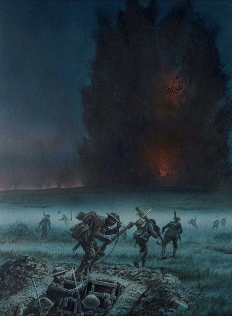 Ww1 Photos Powerful Images, Ww1 Art Soldiers, Ww1 Concept Art, Trench Warfare Art, Ww1 Artwork, Ww1 Battlefield, Ww1 Battles, Ww1 Photos, Trench Warfare