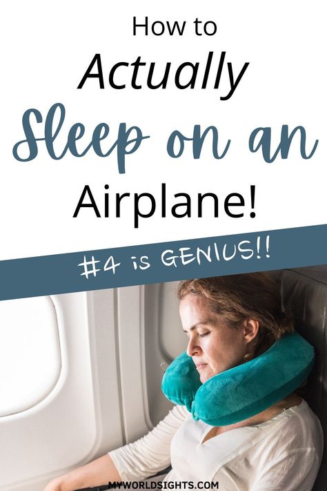 Sleeping On A Plane Long Flights, Tips For Sleeping On A Plane, Airplane Comfort Hacks, Long Airplane Rides Tips, How To Sleep On A Plane Long Flights, How To Sleep Comfortably On A Plane, Best Travel Pillow Airplane, Airplane Sleeping Hacks, Overnight Flight Essentials