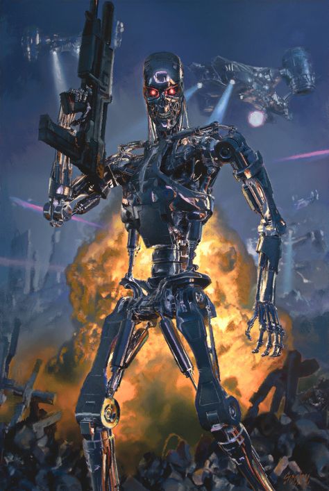 Terminator Future, Terminator Art, T 800 Terminator, Terminator 1984, Terminator Movies, Terminator Genisys, Sci Fi Films, Fiction Movies, James Cameron