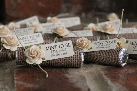 Rustic wedding favors mint to be favors with personalized | Etsy Wedding Welcome Bag Ideas, Wedding Mints, Rustic Party Favors, Welcome Bag Ideas, Mint Wedding Favors, Rehearsal Dinner Favors, Wedding Guest Bags, Gift Bag Ideas, Mint To Be