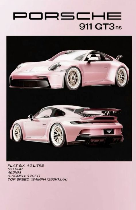 Porshe 911gtr Pink, Porsche 911gt3 Pink, Porche Gt3rs, Porsche Rosa, Pink Porche, Porsche Pink, Porsche Gtr, Pink Porsche, Carros Porsche