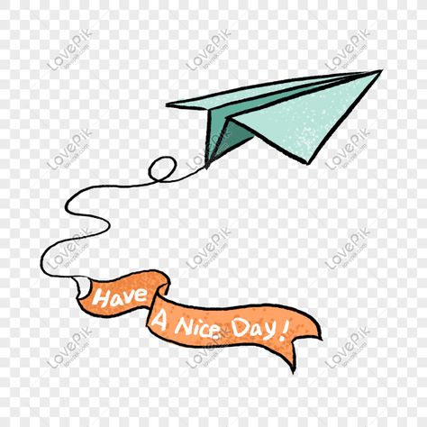 Paper Airplane Drawing, Airplane Origami, Origami Hand, Airplane Cartoon, Airplane Paper, Plane Vector, Plane Drawing, Banner Ribbon, Ribbon Streamers