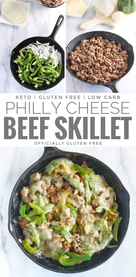 Beef Skillet, Healthy Low Carb Dinners, Keto Beef Recipes, Ground Beef Dishes, Boiled Egg Diet Plan, Philly Cheese, Lost 100 Pounds, Best Low Carb Recipes, Dinner With Ground Beef