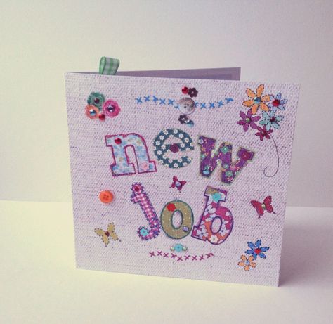 Folksy: Talking 'February Weekly! Weekly Listings and Promotions 23rd February - 1st March' New Job Cards Handmade, New Job Cards, Job Cards, New Job Card, Applique Work, New Job, Greeting Card, Design