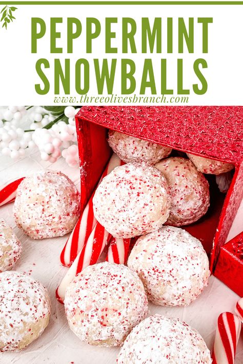 Peppermint Snowball Cookies make a perfect easy Christmas cookie recipe! Also called Russian tea cakes, Mexican wedding cookies, and butter cookies. Beautiful red and white cookies for a holiday cookie swap. Peppermint Snowball Cookies, Russian Tea Cookies, Russian Tea Cakes, Mexican Cookies, Snowball Cookie Recipe, White Cookies, Russian Tea Cake, Christmas Cookie Recipe, Mexican Wedding Cookies