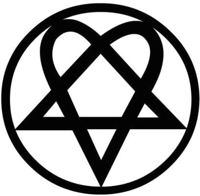 Heartagram Heartagram Tattoo, Heart Pentagram, Pentagram Tattoo, Filipino Tattoos, Bam Margera, Maori Tattoo, Tattoo Meaning, Band Logos, Custom Printed Fabric