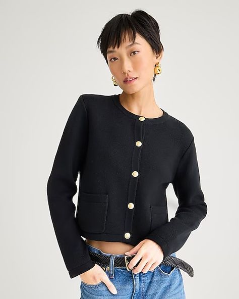 Women's Lady Jackets Blazers | J.Crew Lady Jacket, Pocket Sweater, Cropped Cardigan Sweater, Jacket For Women, Womens Blazers, Tee Dress, Blazers For Women, Sweater Shop, Clothes For Sale