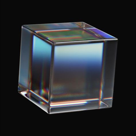 Realistic square shape, 3D rendering design | free image by rawpixel.com / Sakarin Sukmanatham Prism Reflection, 3d Cube Design, Square Wallpaper, 3d Photoshop, 3d Square, Holographic Design, Typography Design Inspiration, 3d Holographic, 3d Pixel