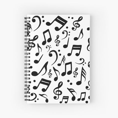 Design For Notebook, Music Notebook, Pattern Journal, Celebrity Style Red Carpet, Music Design, A Journal, Music Notes, Spiral Notebook, Good Books